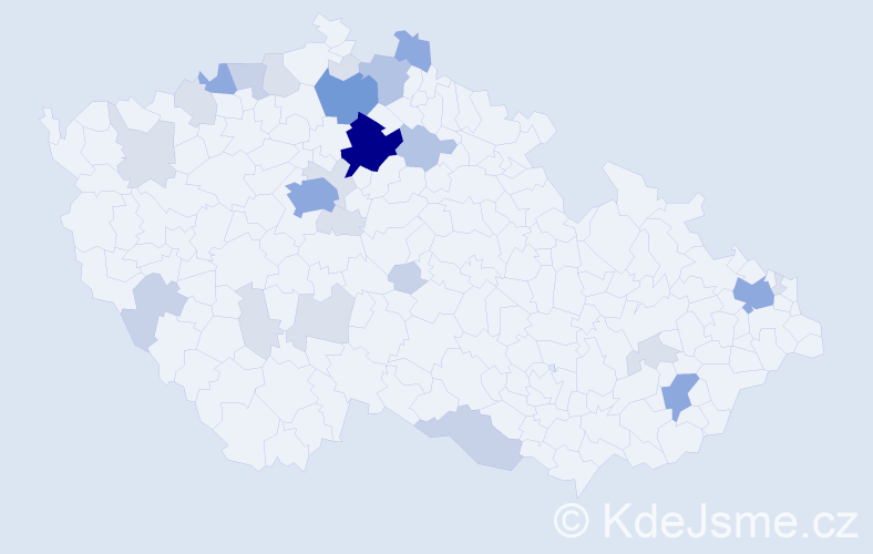Příjmení: 'Čuban', počet výskytů 78 v celé ČR