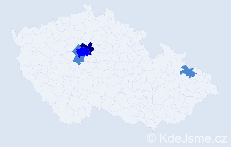 Příjmení: 'Sandu', počet výskytů 7 v celé ČR
