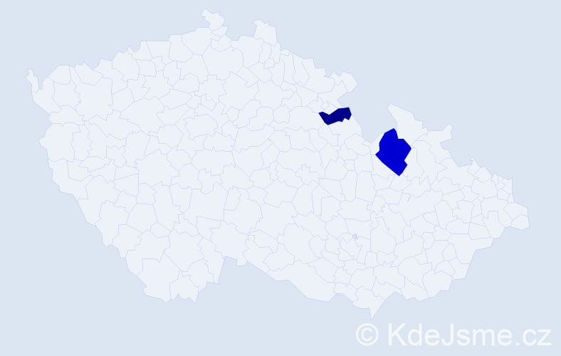 Příjmení: 'Krušínská', počet výskytů 4 v celé ČR