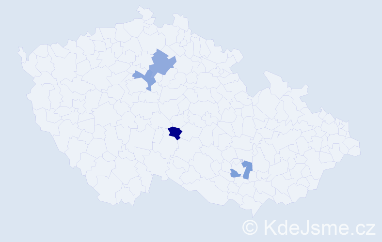 Příjmení: 'Lutsyshyn', počet výskytů 4 v celé ČR