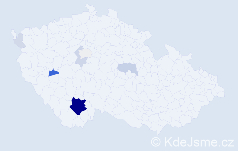 Příjmení: 'Koupal', počet výskytů 42 v celé ČR