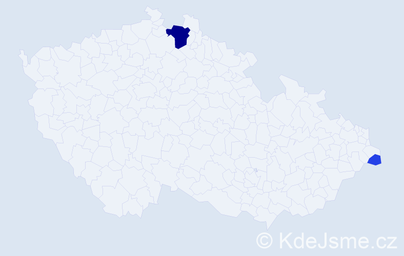 Příjmení: 'Federičová', počet výskytů 8 v celé ČR