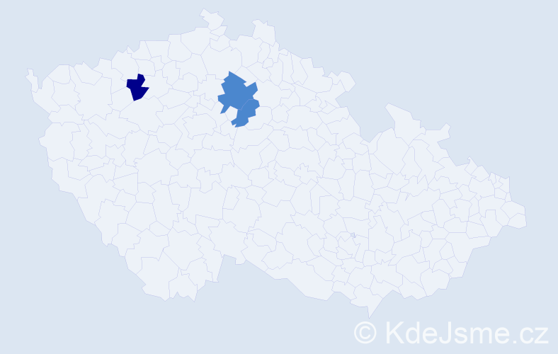 Příjmení: 'Pabinová', počet výskytů 5 v celé ČR