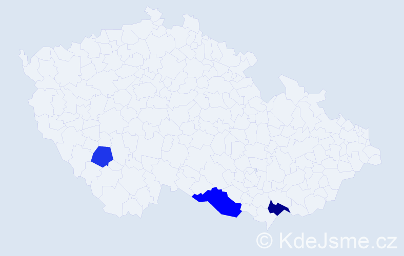 Příjmení: 'Anšlág', počet výskytů 5 v celé ČR