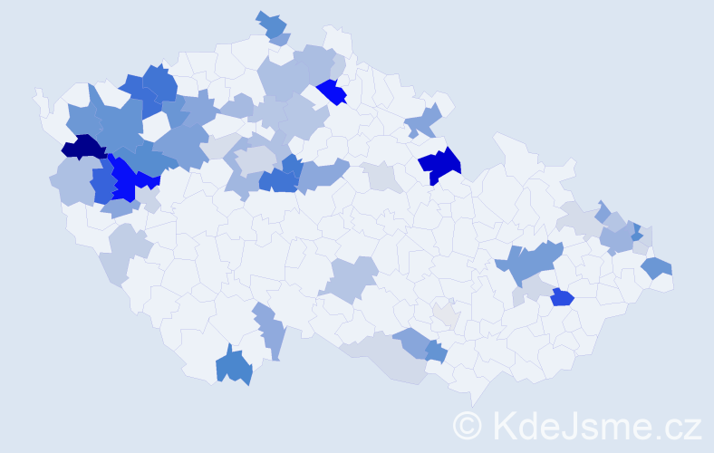 Příjmení: 'Fehér', počet výskytů 148 v celé ČR