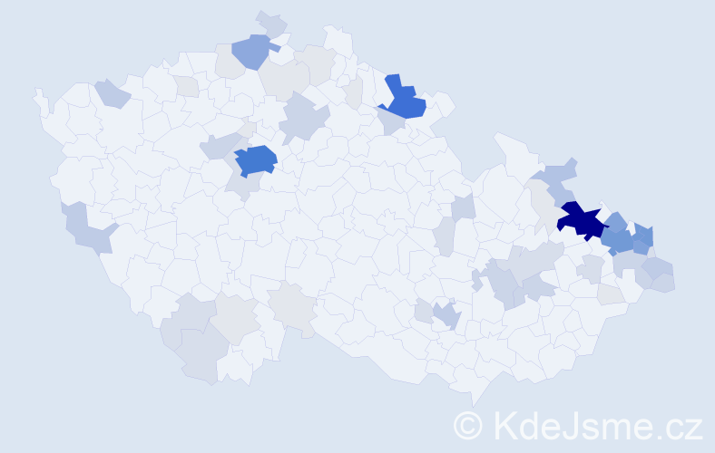 Příjmení: 'Hampel', počet výskytů 224 v celé ČR