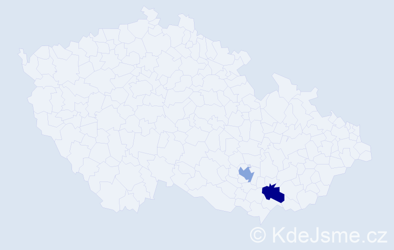 Příjmení: 'Evansonová', počet výskytů 2 v celé ČR