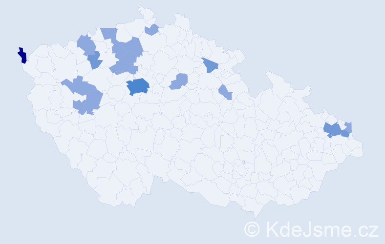 Příjmení: 'Červeňanský', počet výskytů 31 v celé ČR