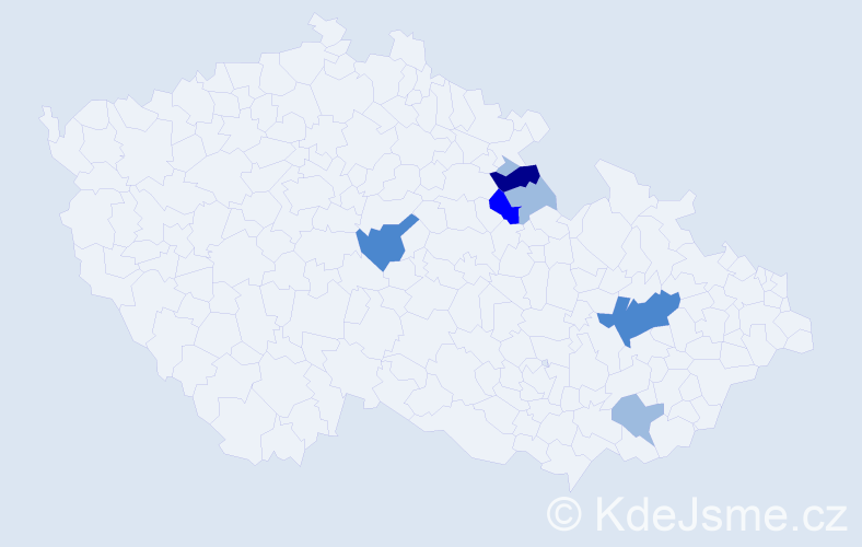 Příjmení: 'Toucová', počet výskytů 14 v celé ČR
