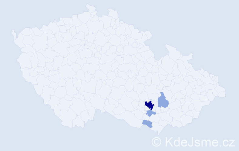 Příjmení: 'Džiuban', počet výskytů 8 v celé ČR