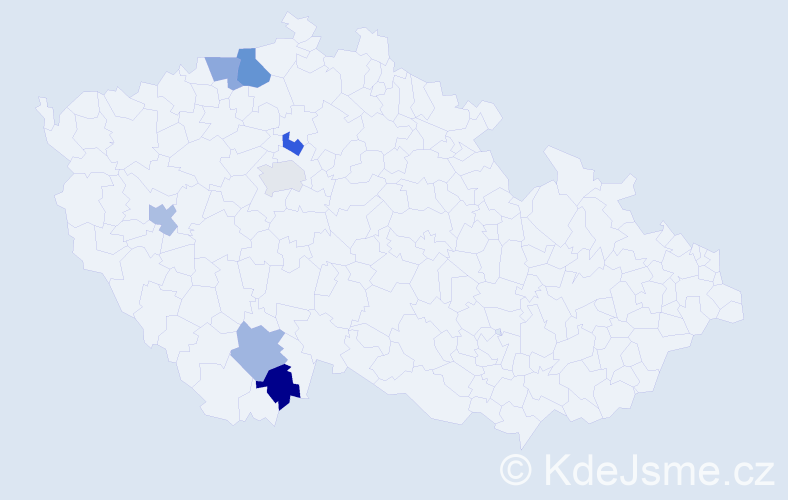 Příjmení: 'Strelková', počet výskytů 8 v celé ČR