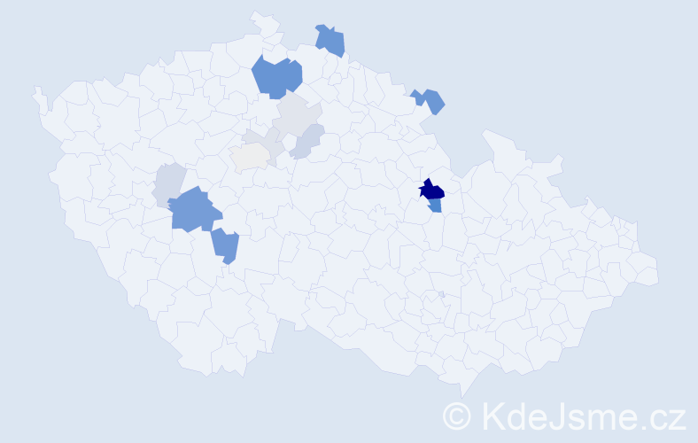 Příjmení: 'Bašík', počet výskytů 41 v celé ČR