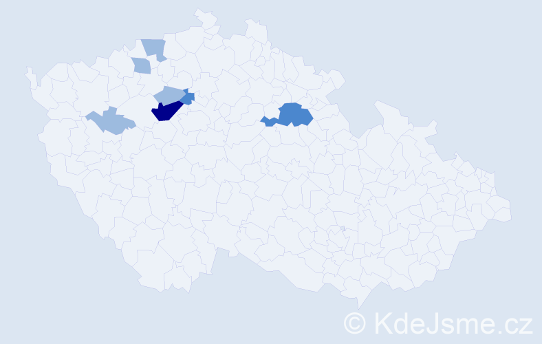 Příjmení: 'Kolmistrová', počet výskytů 12 v celé ČR