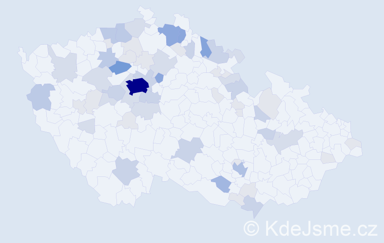 Příjmení: 'Nič', počet výskytů 183 v celé ČR