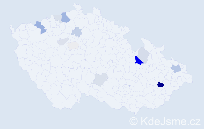 Příjmení: 'Dzuriková', počet výskytů 30 v celé ČR