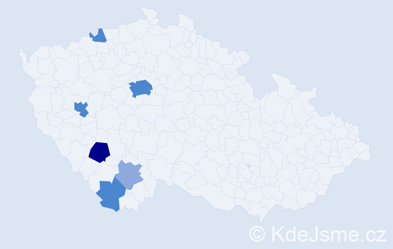 Příjmení: 'Pavec', počet výskytů 14 v celé ČR