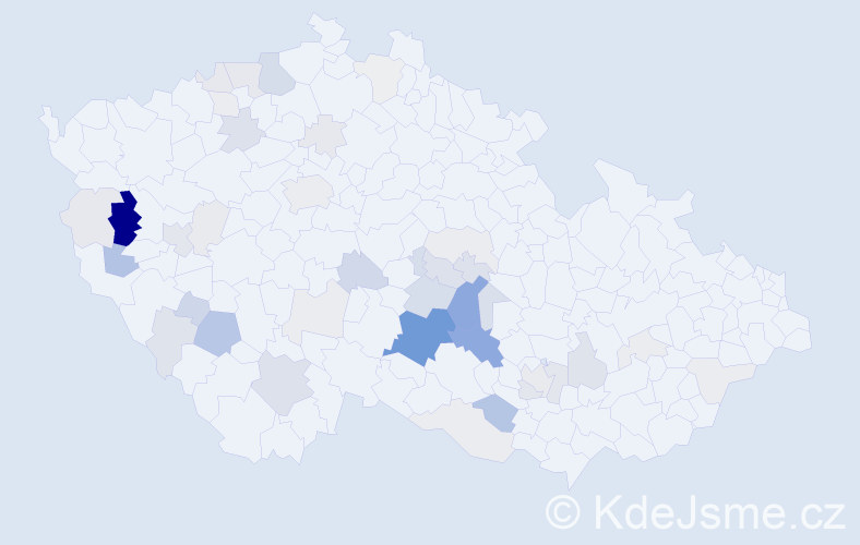 Příjmení: 'Hradová', počet výskytů 137 v celé ČR