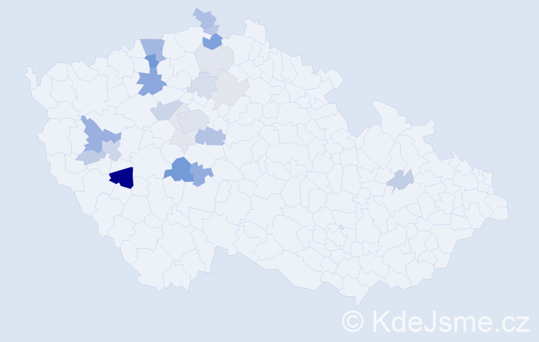Příjmení: 'Batovcová', počet výskytů 58 v celé ČR