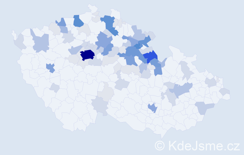 Příjmení: 'Krsek', počet výskytů 317 v celé ČR