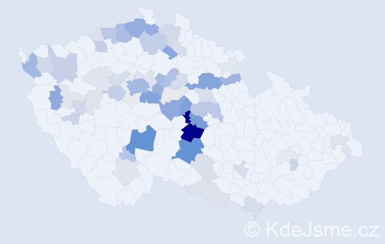 Příjmení: 'Zachariáš', počet výskytů 277 v celé ČR