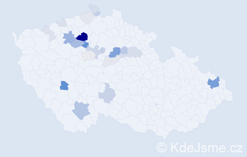 Příjmení: 'Dunko', počet výskytů 101 v celé ČR