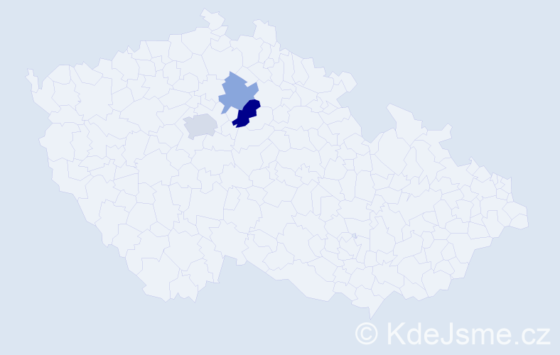 Příjmení: '"Van Der Linden"', počet výskytů 5 v celé ČR