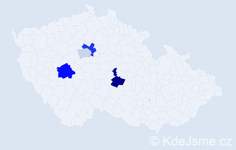 Příjmení: 'Vobišová', počet výskytů 4 v celé ČR