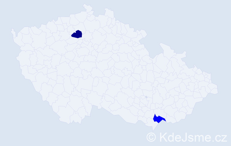 Příjmení: 'Gáblová', počet výskytů 7 v celé ČR