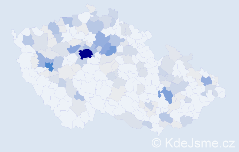 Příjmení: 'Sobota', počet výskytů 489 v celé ČR