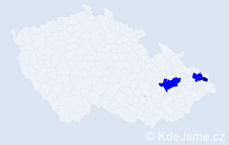 Příjmení: 'Siefert', počet výskytů 4 v celé ČR