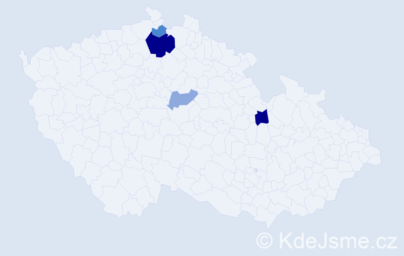 Příjmení: 'Tenenko', počet výskytů 13 v celé ČR