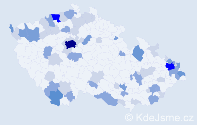 Příjmení: 'Masárová', počet výskytů 160 v celé ČR