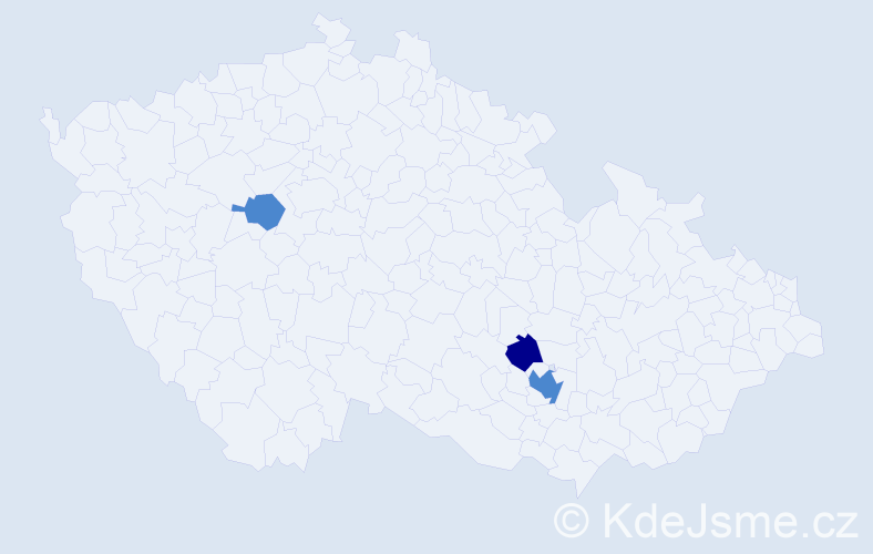 Příjmení: 'Vemolová', počet výskytů 5 v celé ČR