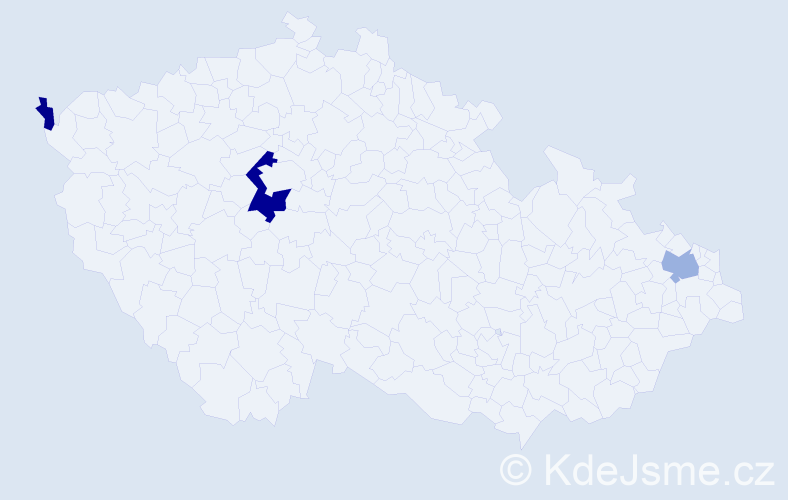 Příjmení: 'Ihlová', počet výskytů 8 v celé ČR