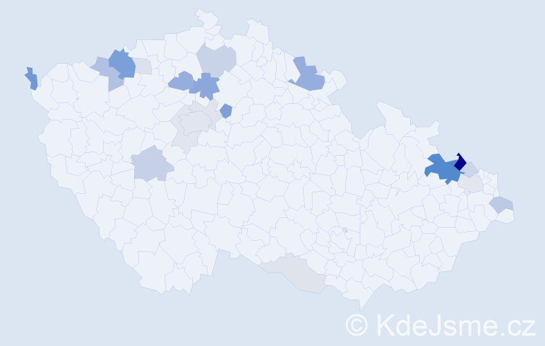 Příjmení: 'Tietz', počet výskytů 62 v celé ČR