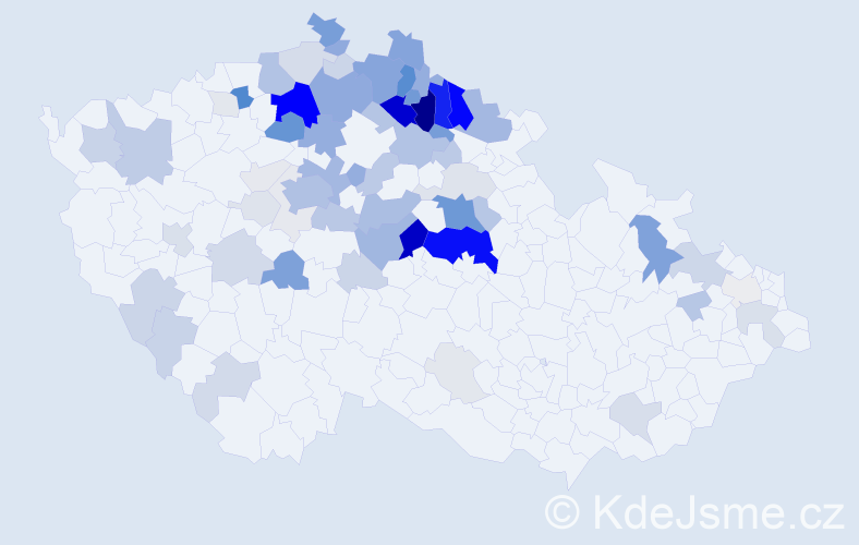 Příjmení: 'Opočenská', počet výskytů 314 v celé ČR