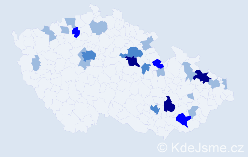 Příjmení: 'Fabo', počet výskytů 44 v celé ČR