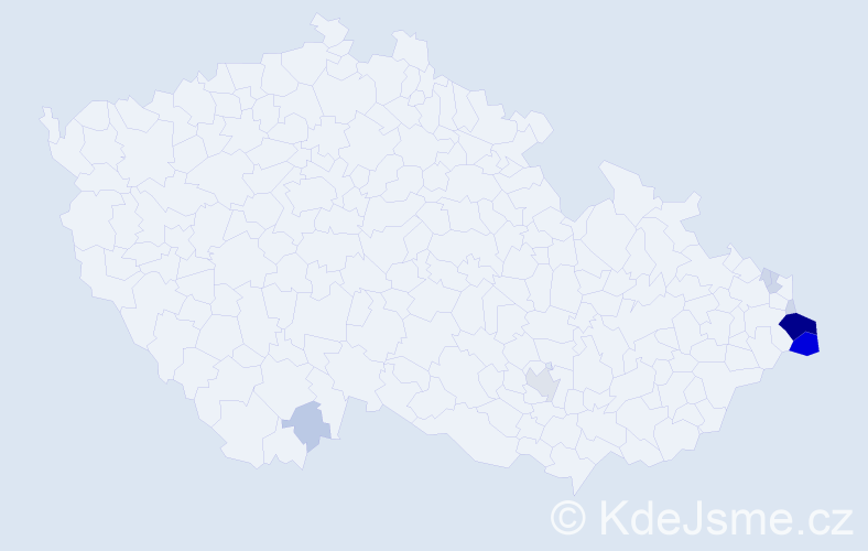 Příjmení: 'Czepiec', počet výskytů 62 v celé ČR