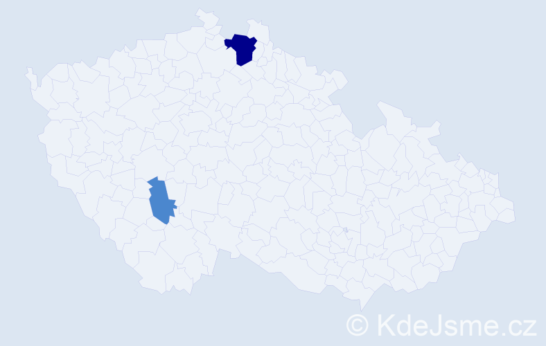 Příjmení: 'Skočej', počet výskytů 4 v celé ČR