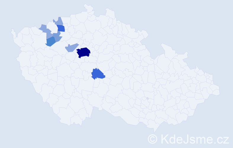 Příjmení: 'Steppanová', počet výskytů 23 v celé ČR