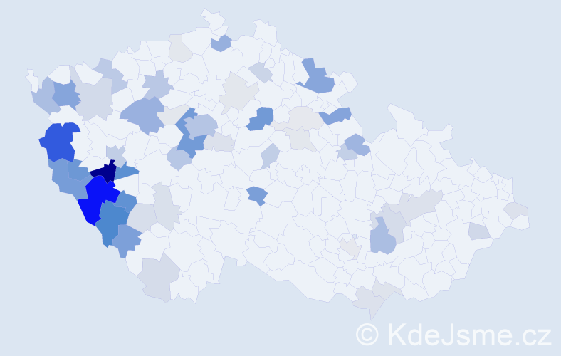 Příjmení: 'Turner', počet výskytů 167 v celé ČR