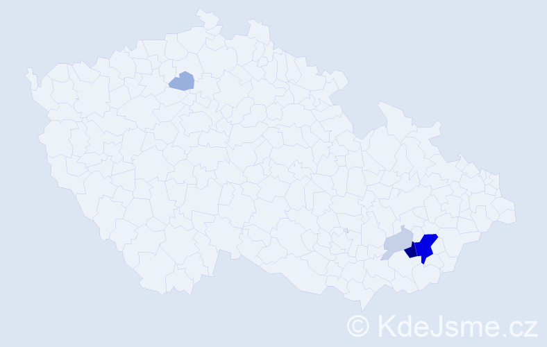 Příjmení: 'Zeldová', počet výskytů 20 v celé ČR