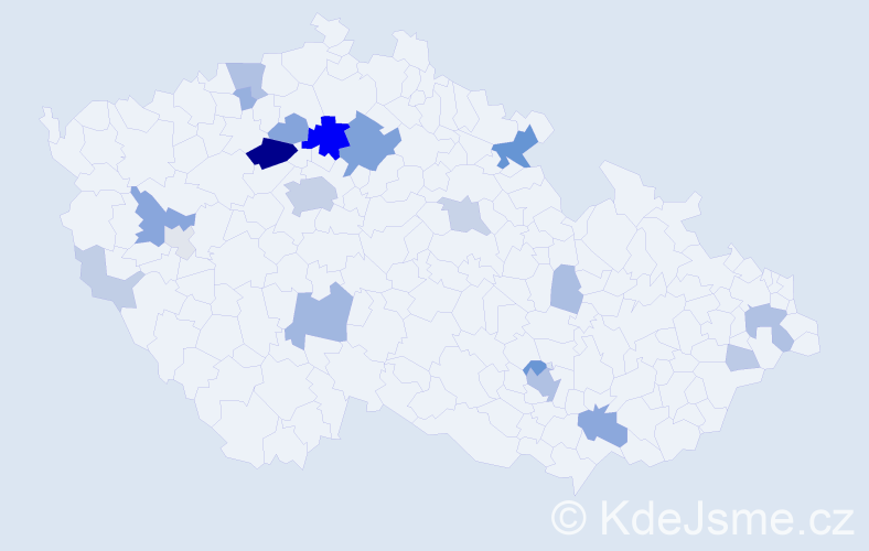 Příjmení: 'Kinzl', počet výskytů 80 v celé ČR