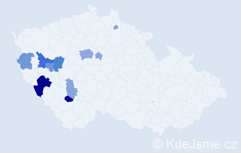 Příjmení: 'Kieweg', počet výskytů 39 v celé ČR