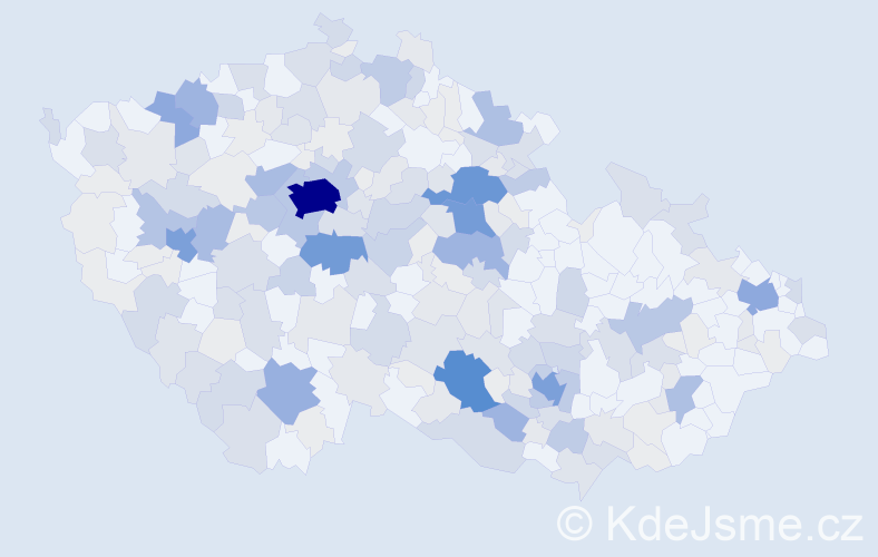 Příjmení: 'Potůček', počet výskytů 823 v celé ČR