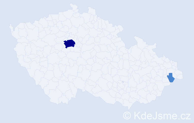 Příjmení: 'Bliek', počet výskytů 4 v celé ČR