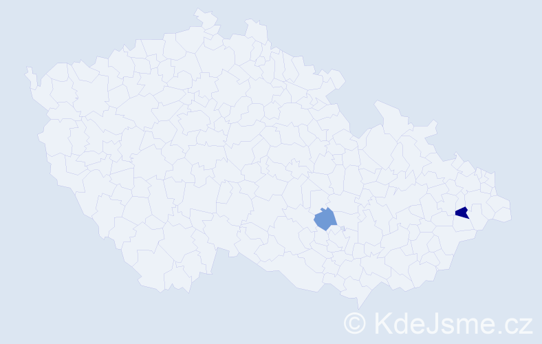 Příjmení: 'Concu', počet výskytů 3 v celé ČR