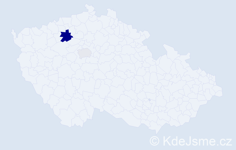 Příjmení: 'Cajhamová', počet výskytů 8 v celé ČR