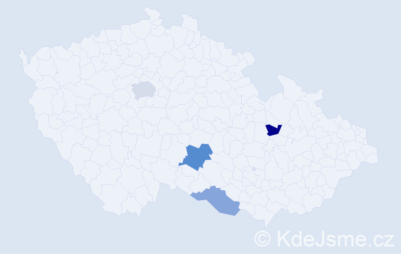Příjmení: 'Trypalová', počet výskytů 6 v celé ČR