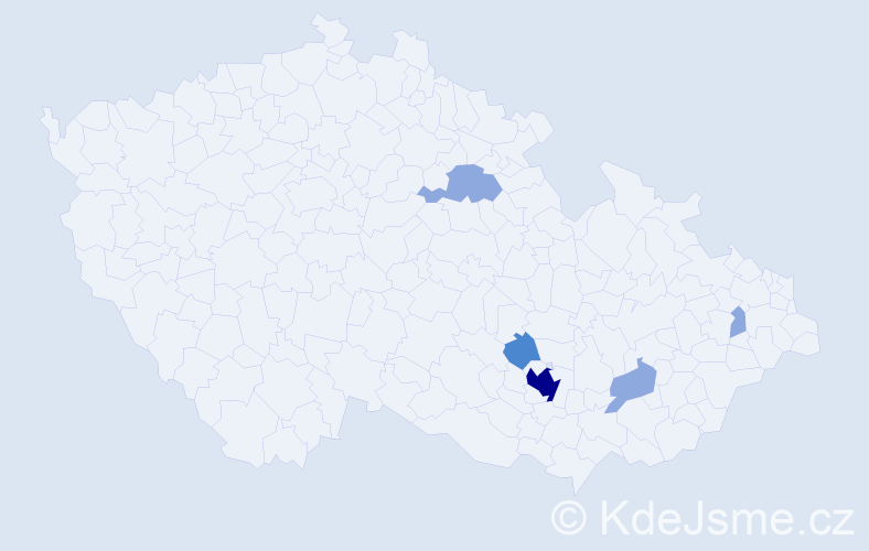 Příjmení: 'Wisz', počet výskytů 13 v celé ČR